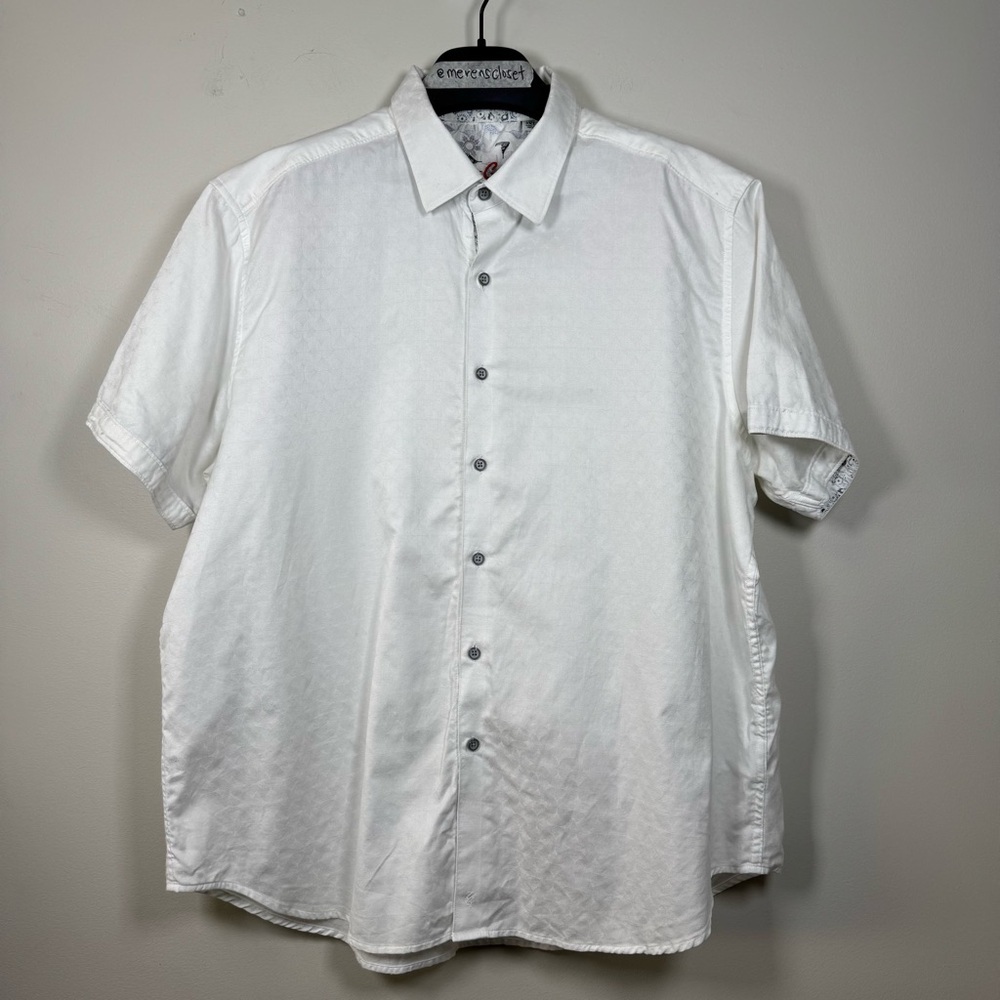 Robert Graham Crisp White Casual Button Down Shirt